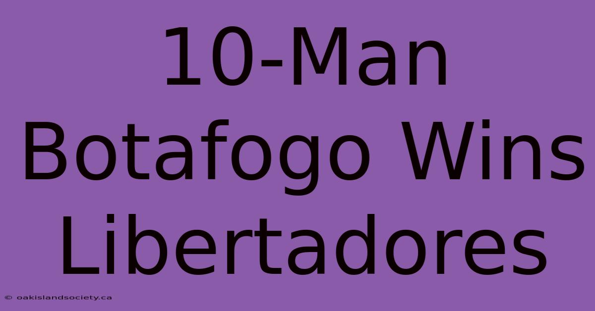 10-Man Botafogo Wins Libertadores