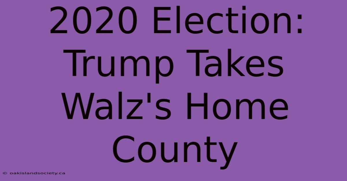 2020 Election: Trump Takes Walz's Home County 