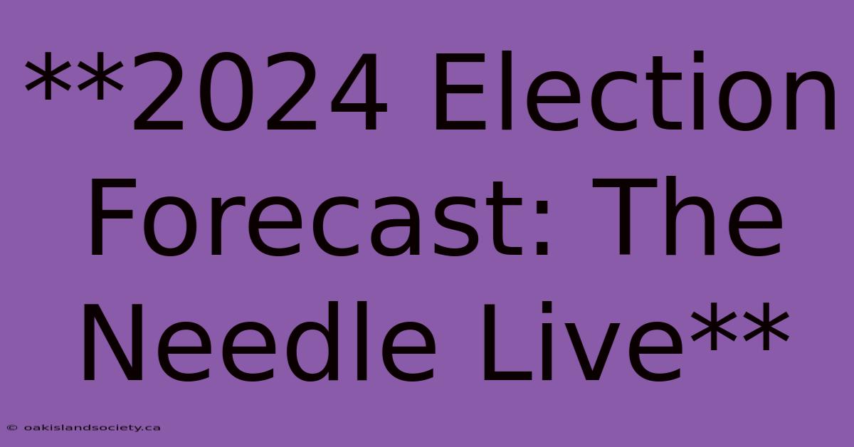 **2024 Election Forecast: The Needle Live**