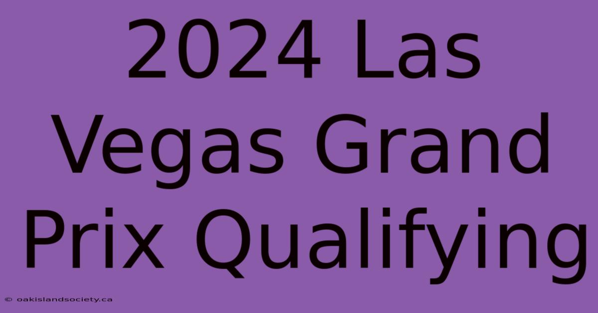 2024 Las Vegas Grand Prix Qualifying