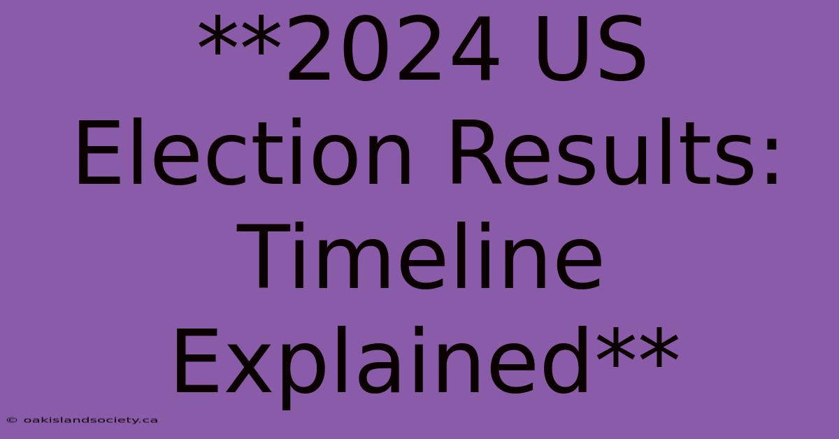 **2024 US Election Results: Timeline Explained**