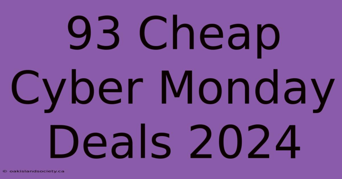 93 Cheap Cyber Monday Deals 2024