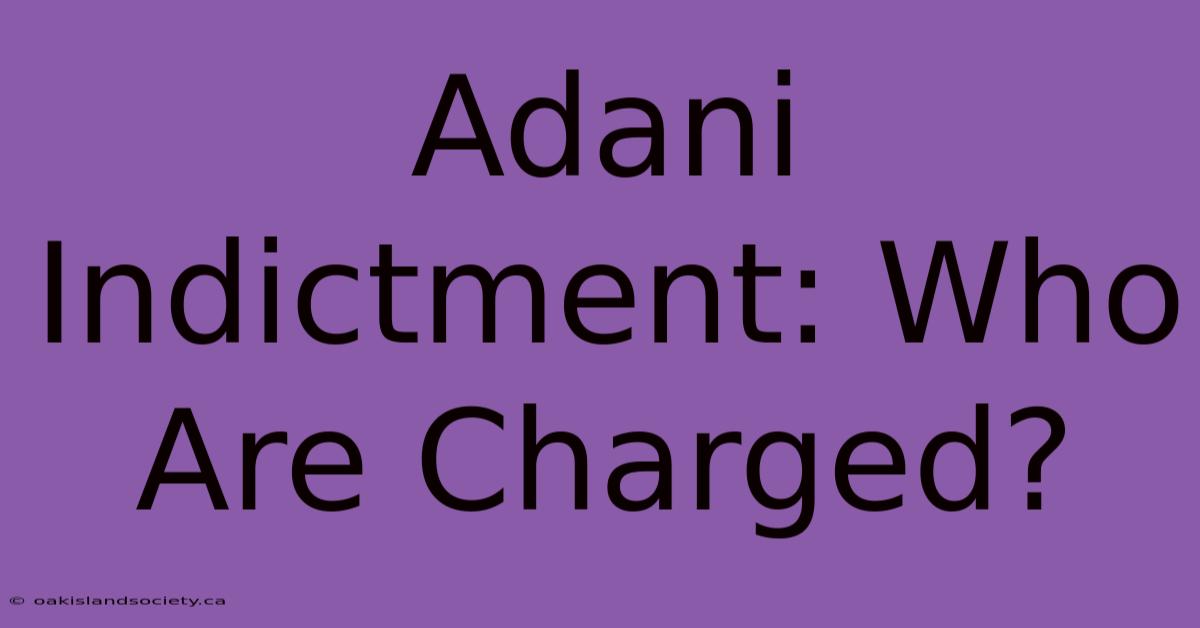 Adani Indictment: Who Are Charged?