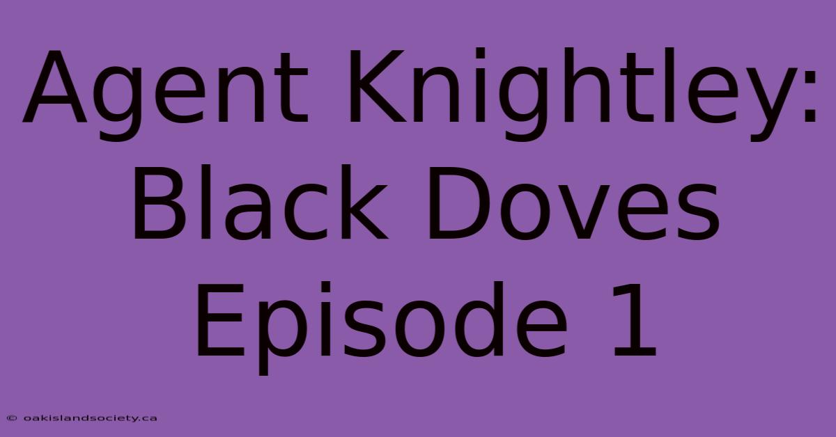 Agent Knightley: Black Doves Episode 1