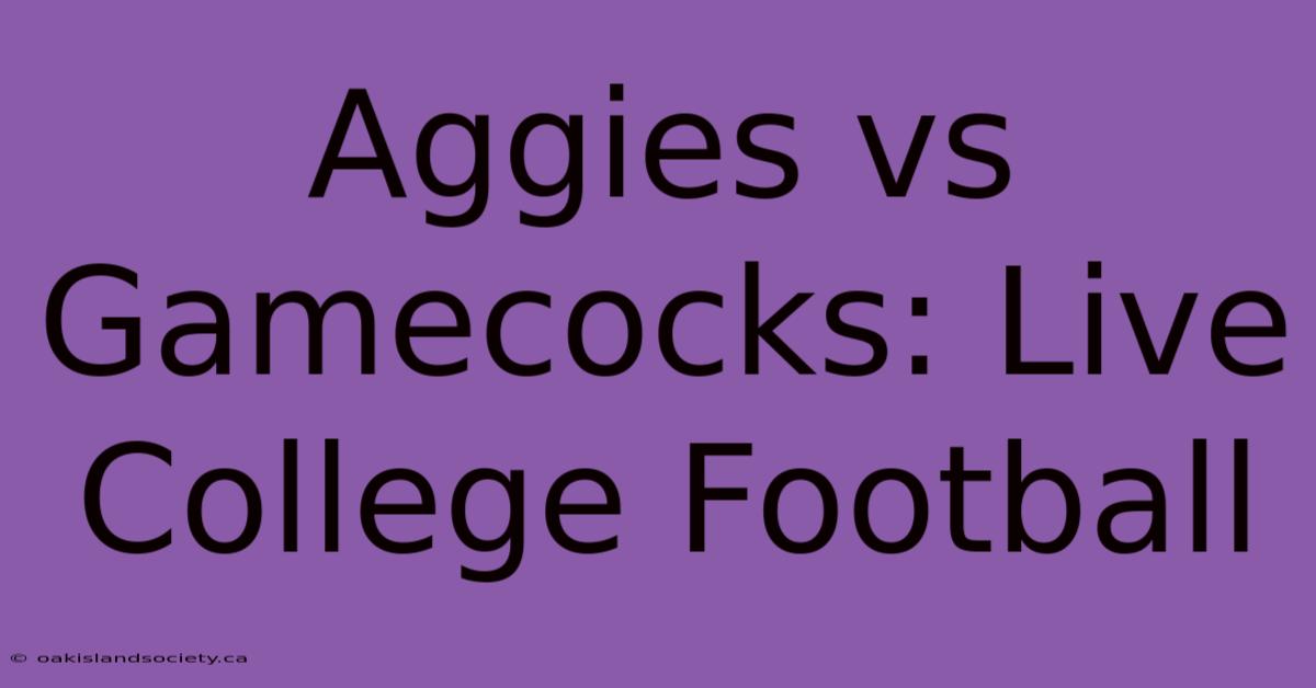 Aggies Vs Gamecocks: Live College Football