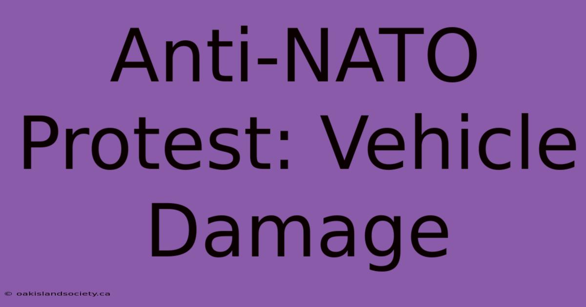 Anti-NATO Protest: Vehicle Damage