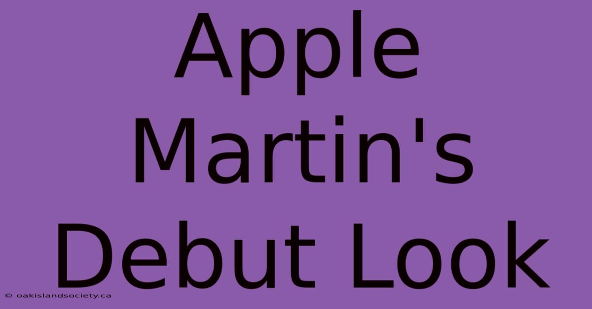 Apple Martin's Debut Look