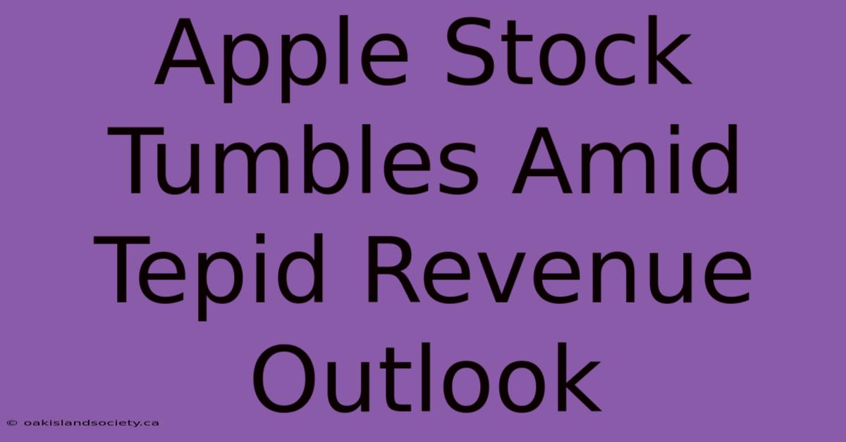 Apple Stock Tumbles Amid Tepid Revenue Outlook