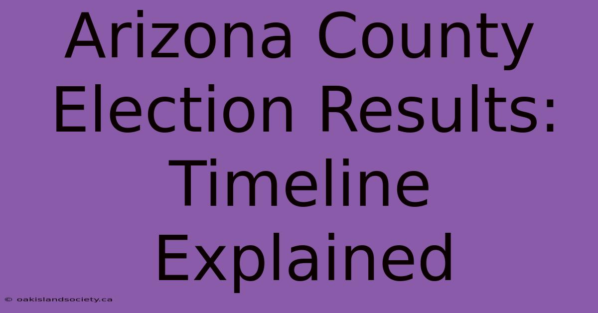 Arizona County Election Results: Timeline Explained