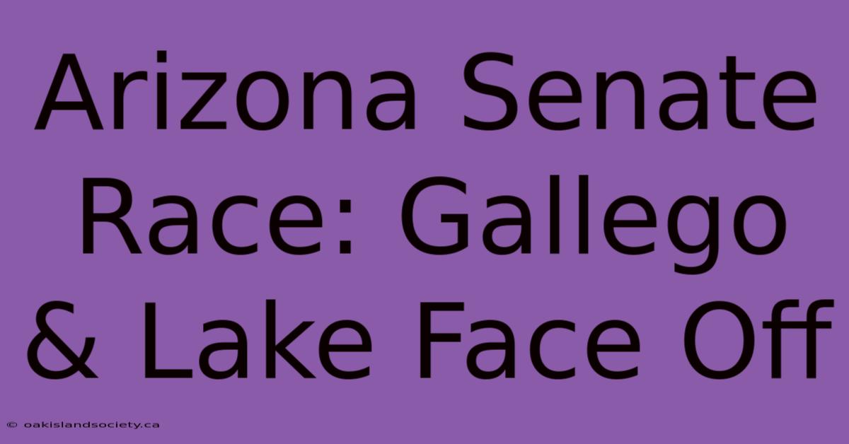 Arizona Senate Race: Gallego & Lake Face Off