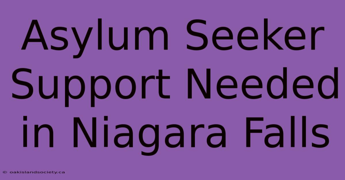 Asylum Seeker Support Needed In Niagara Falls