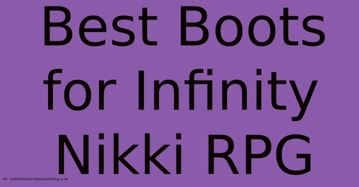 Best Boots For Infinity Nikki RPG