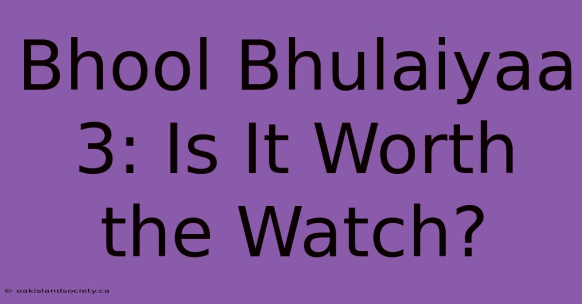 Bhool Bhulaiyaa 3: Is It Worth The Watch? 