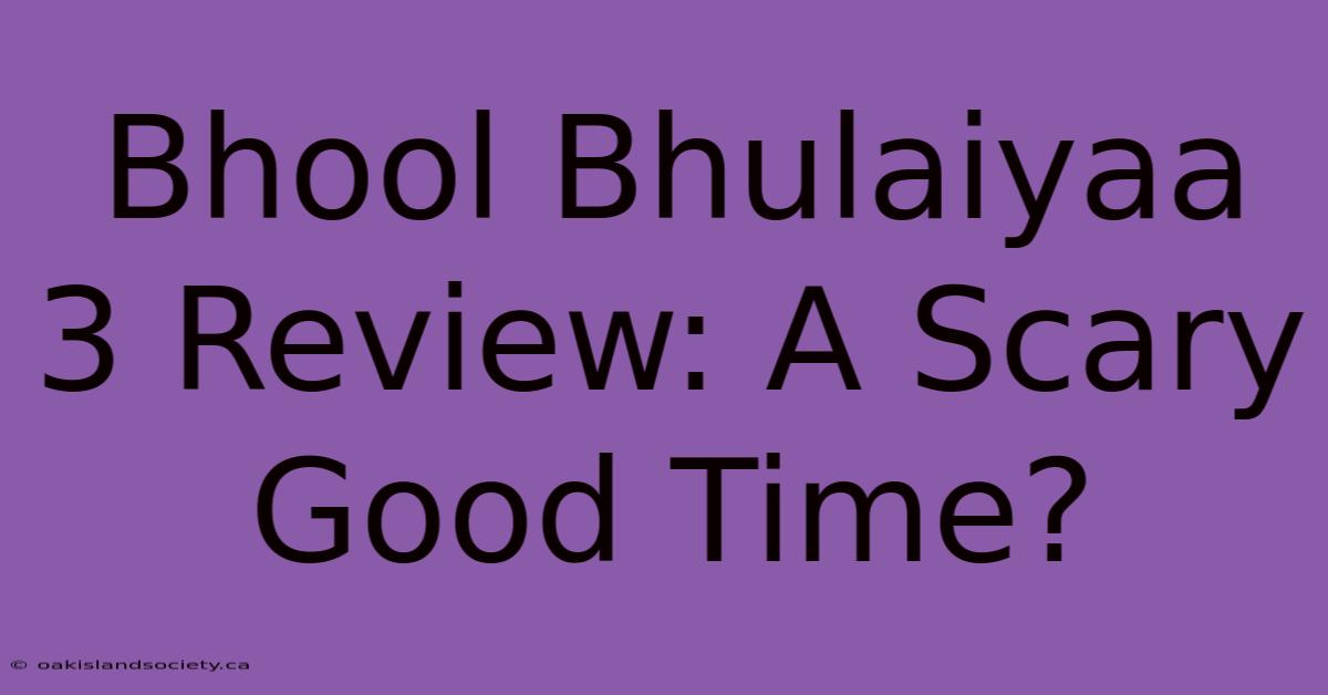 Bhool Bhulaiyaa 3 Review: A Scary Good Time?