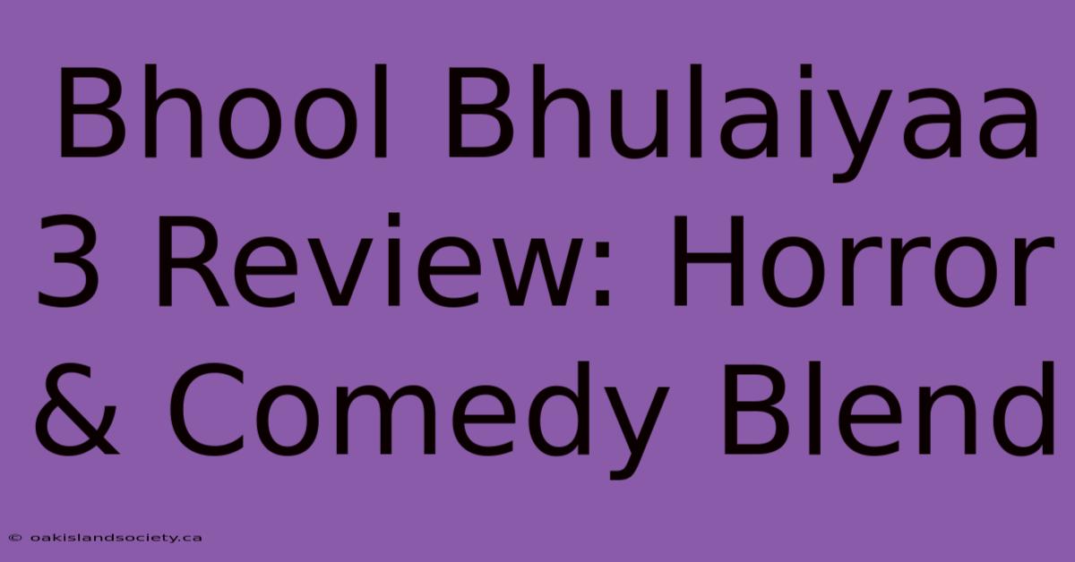 Bhool Bhulaiyaa 3 Review: Horror & Comedy Blend