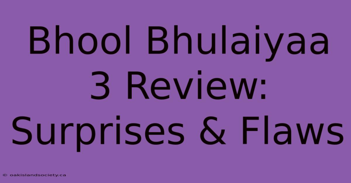 Bhool Bhulaiyaa 3 Review: Surprises & Flaws