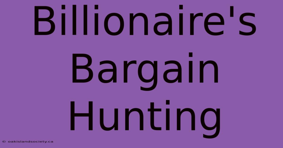 Billionaire's Bargain Hunting