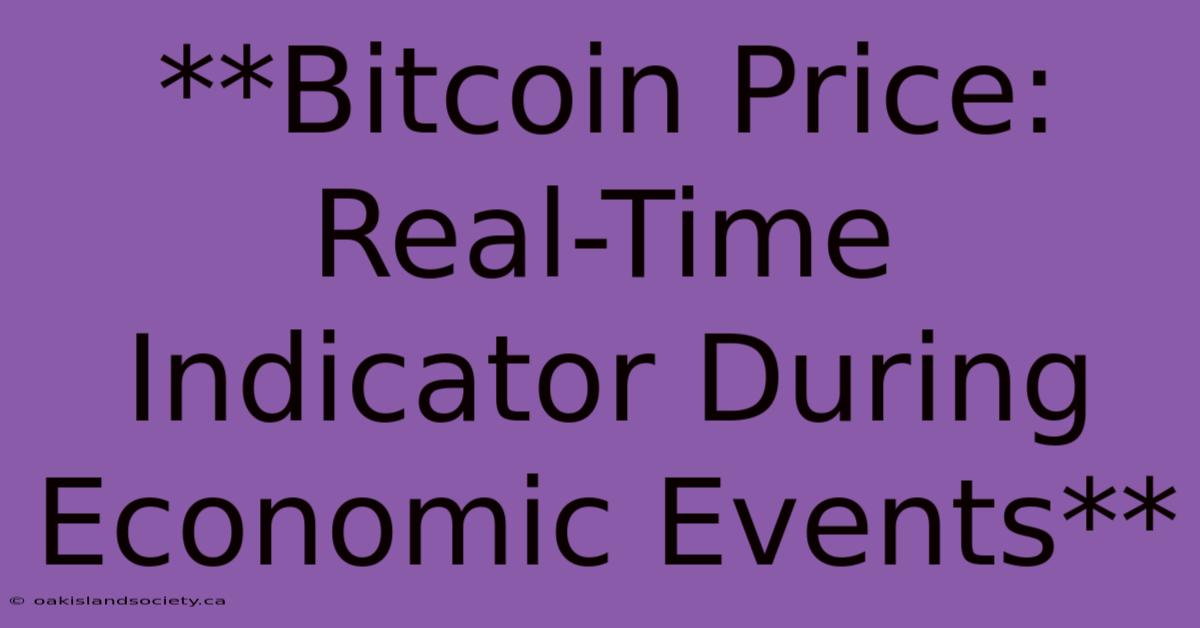 **Bitcoin Price: Real-Time Indicator During Economic Events**