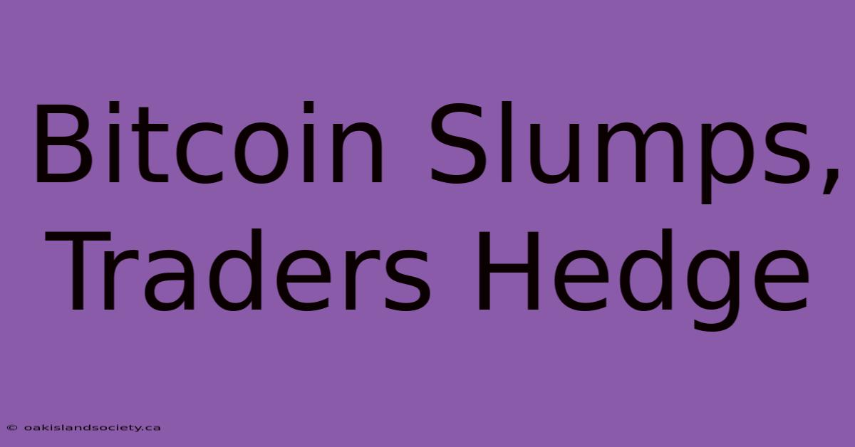 Bitcoin Slumps, Traders Hedge