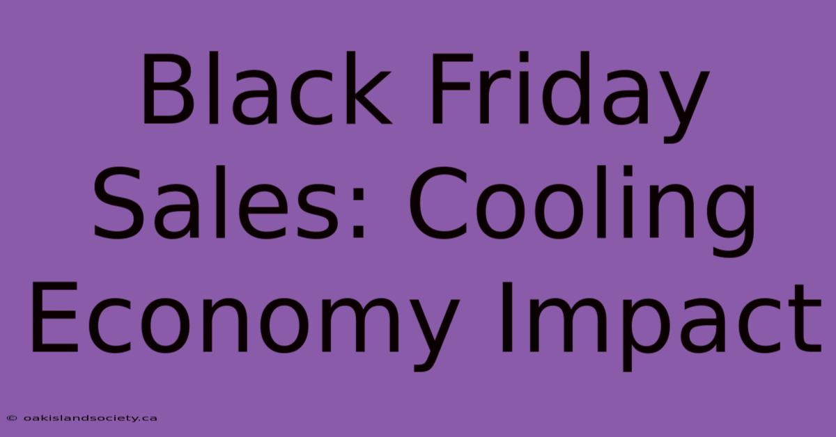 Black Friday Sales: Cooling Economy Impact