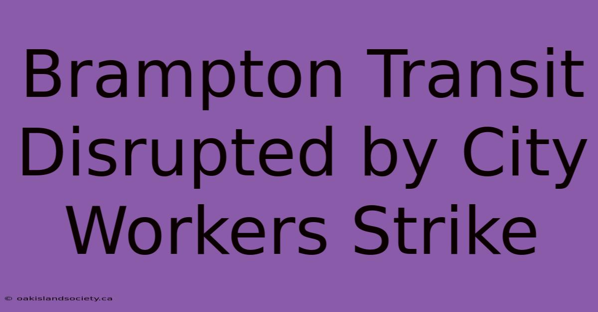 Brampton Transit Disrupted By City Workers Strike 