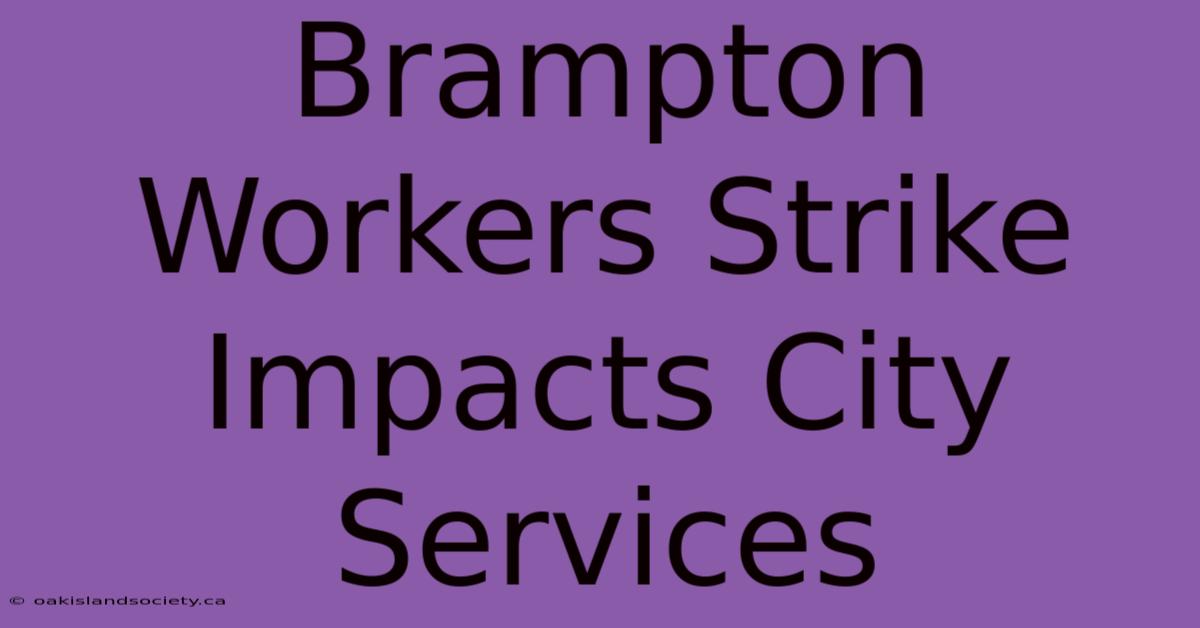 Brampton Workers Strike Impacts City Services