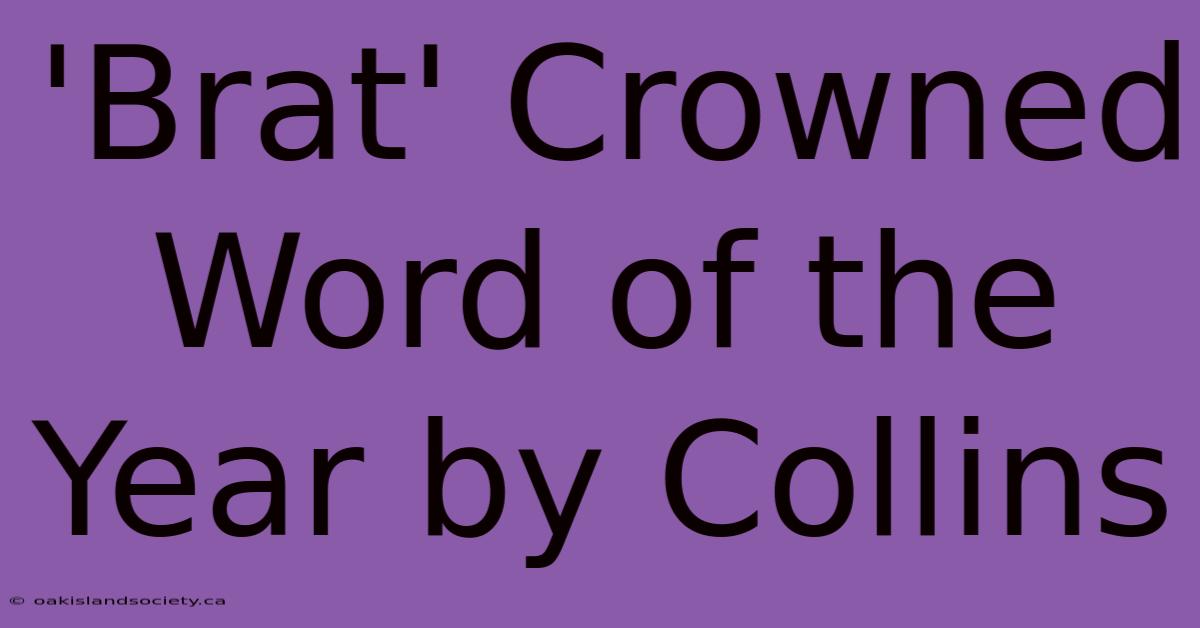 'Brat' Crowned Word Of The Year By Collins