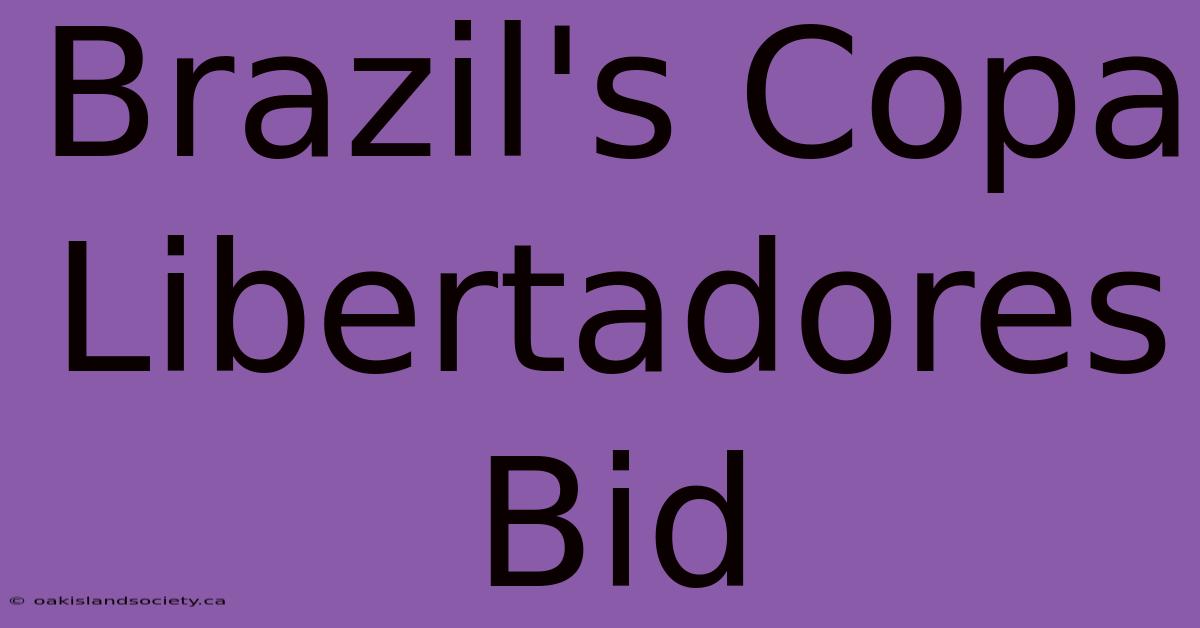 Brazil's Copa Libertadores Bid