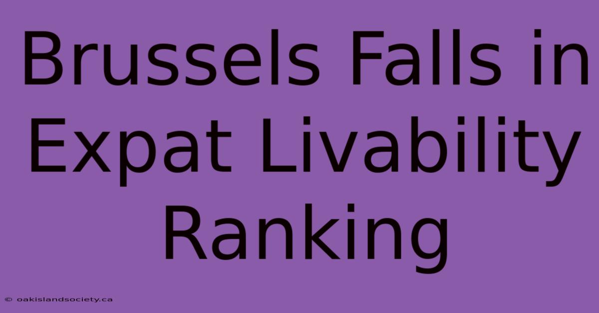 Brussels Falls In Expat Livability Ranking