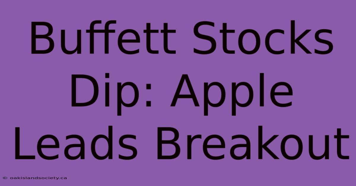 Buffett Stocks Dip: Apple Leads Breakout