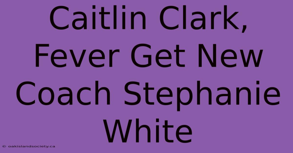 Caitlin Clark, Fever Get New Coach Stephanie White