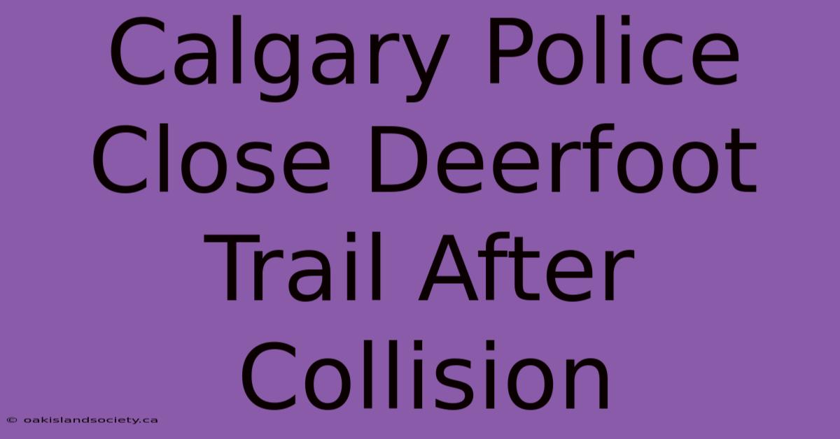 Calgary Police Close Deerfoot Trail After Collision