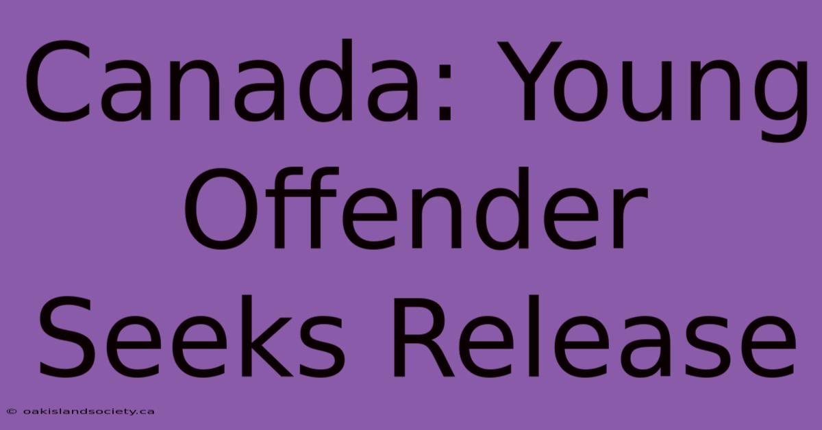 Canada: Young Offender Seeks Release