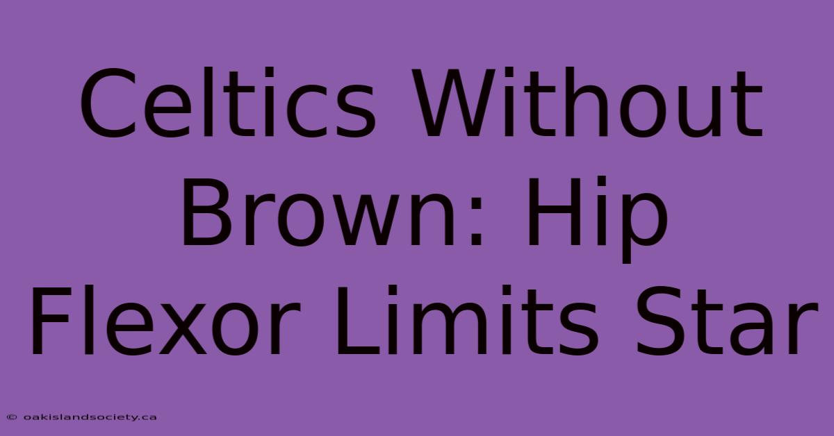 Celtics Without Brown: Hip Flexor Limits Star 