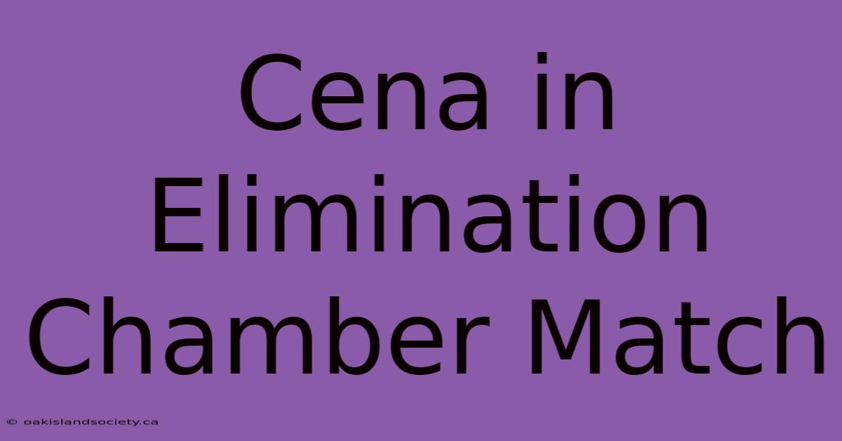 Cena In Elimination Chamber Match