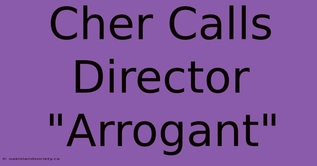 Cher Calls Director 