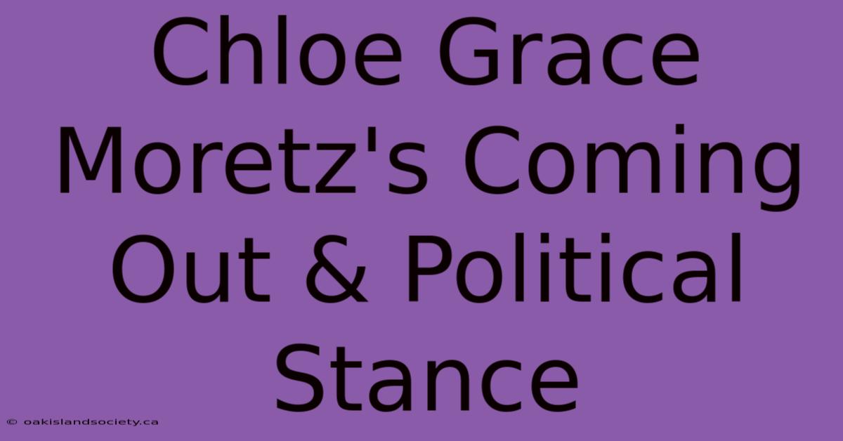 Chloe Grace Moretz's Coming Out & Political Stance