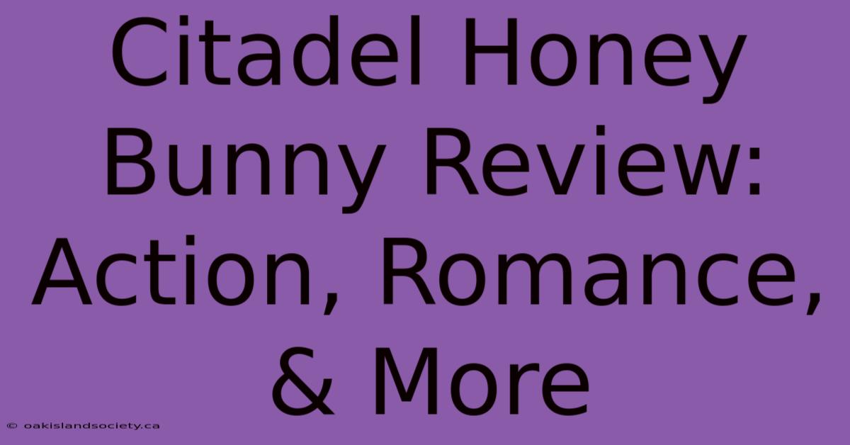 Citadel Honey Bunny Review: Action, Romance, & More