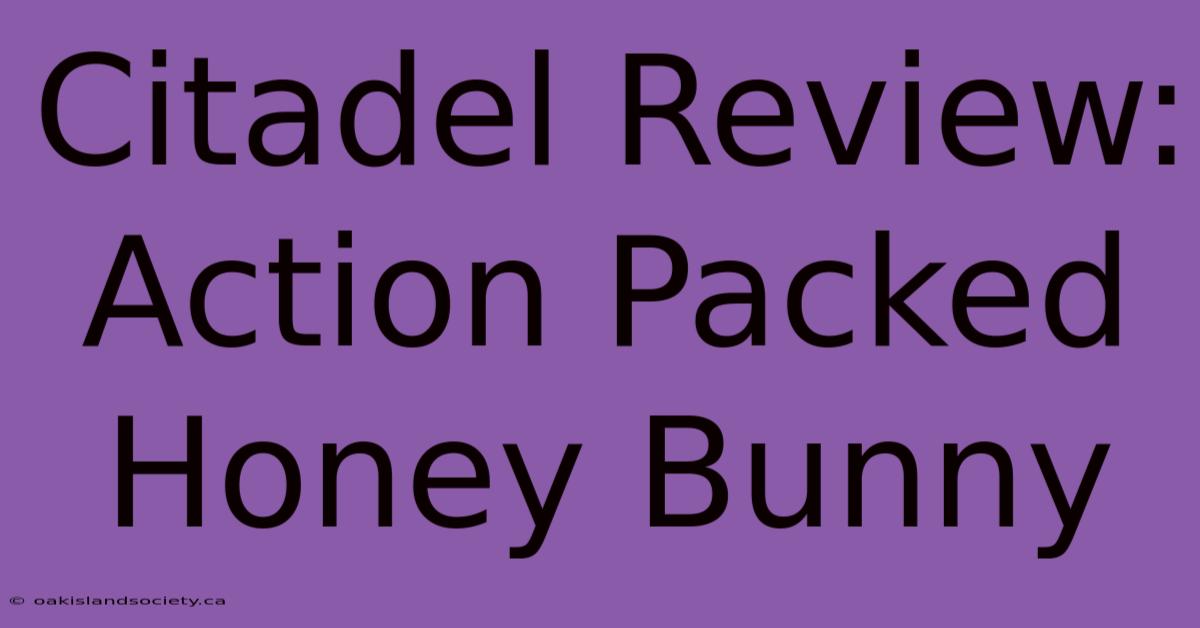 Citadel Review: Action Packed Honey Bunny