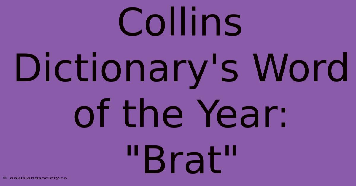 Collins Dictionary's Word Of The Year: 