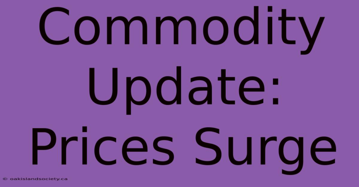 Commodity Update: Prices Surge