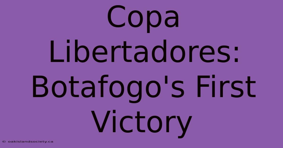 Copa Libertadores: Botafogo's First Victory