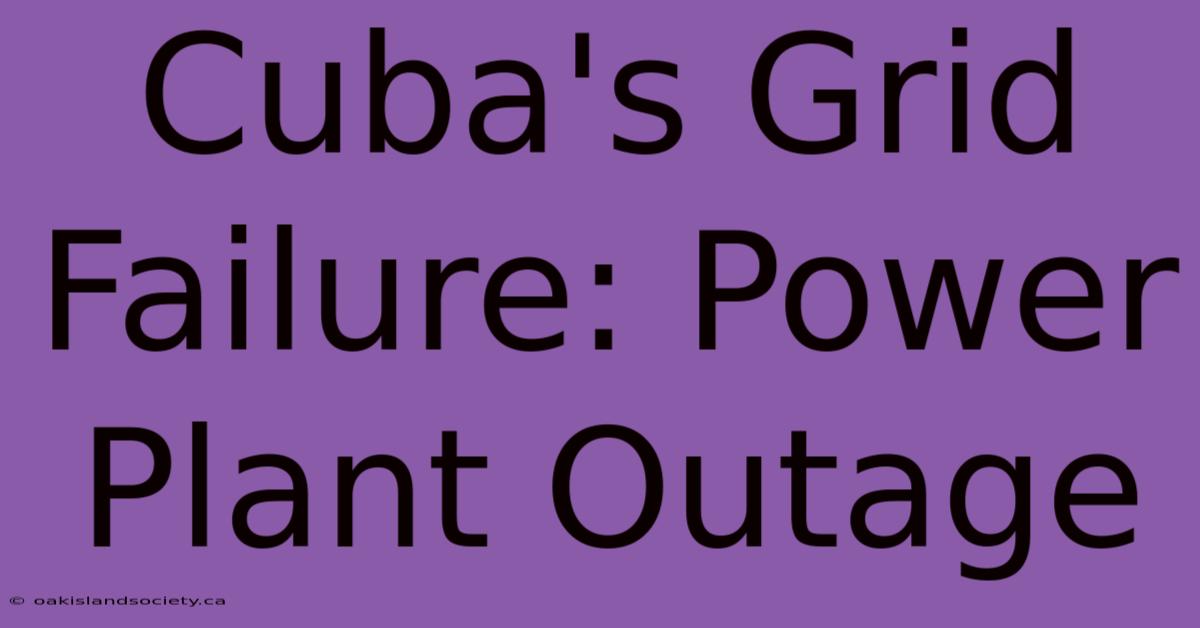 Cuba's Grid Failure: Power Plant Outage