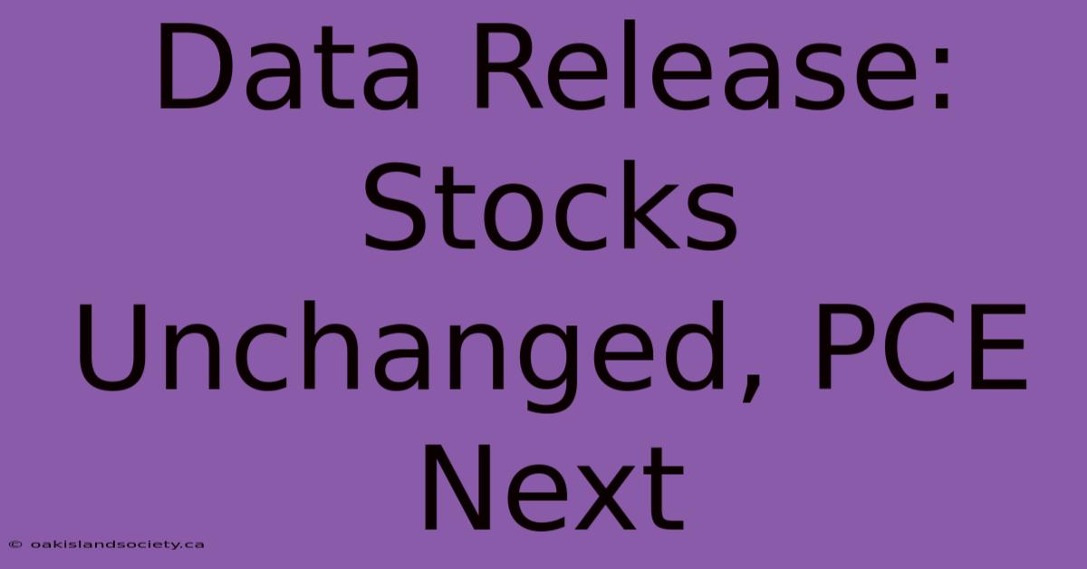 Data Release: Stocks Unchanged, PCE Next