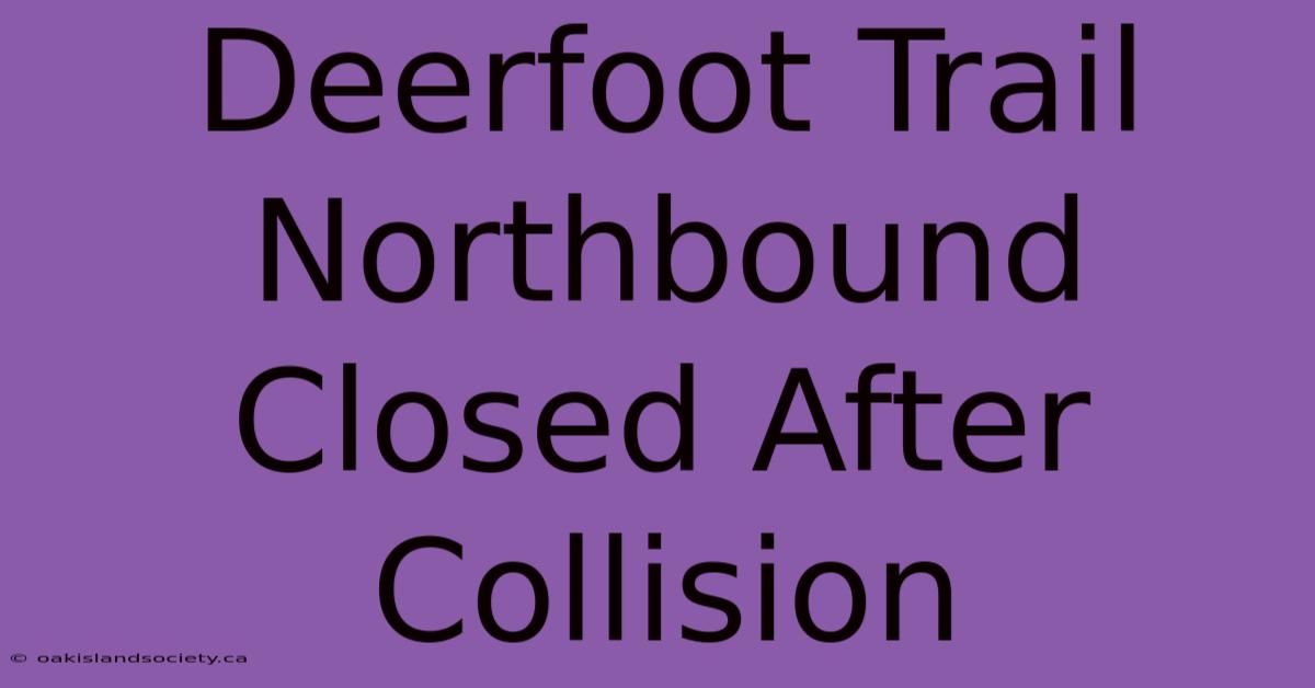 Deerfoot Trail Northbound Closed After Collision