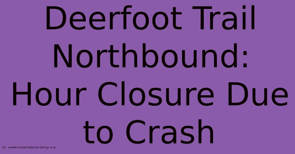 Deerfoot Trail Northbound: Hour Closure Due To Crash 