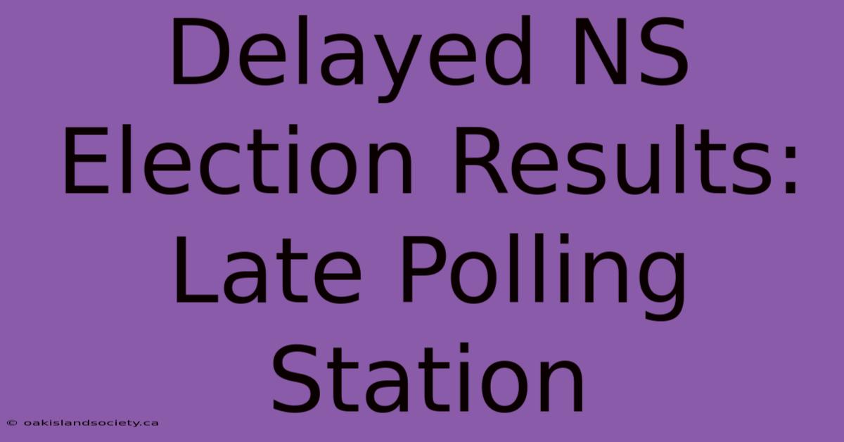 Delayed NS Election Results: Late Polling Station