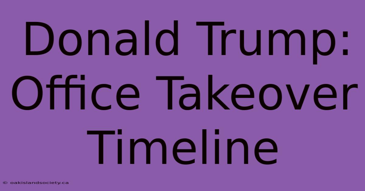 Donald Trump: Office Takeover Timeline 