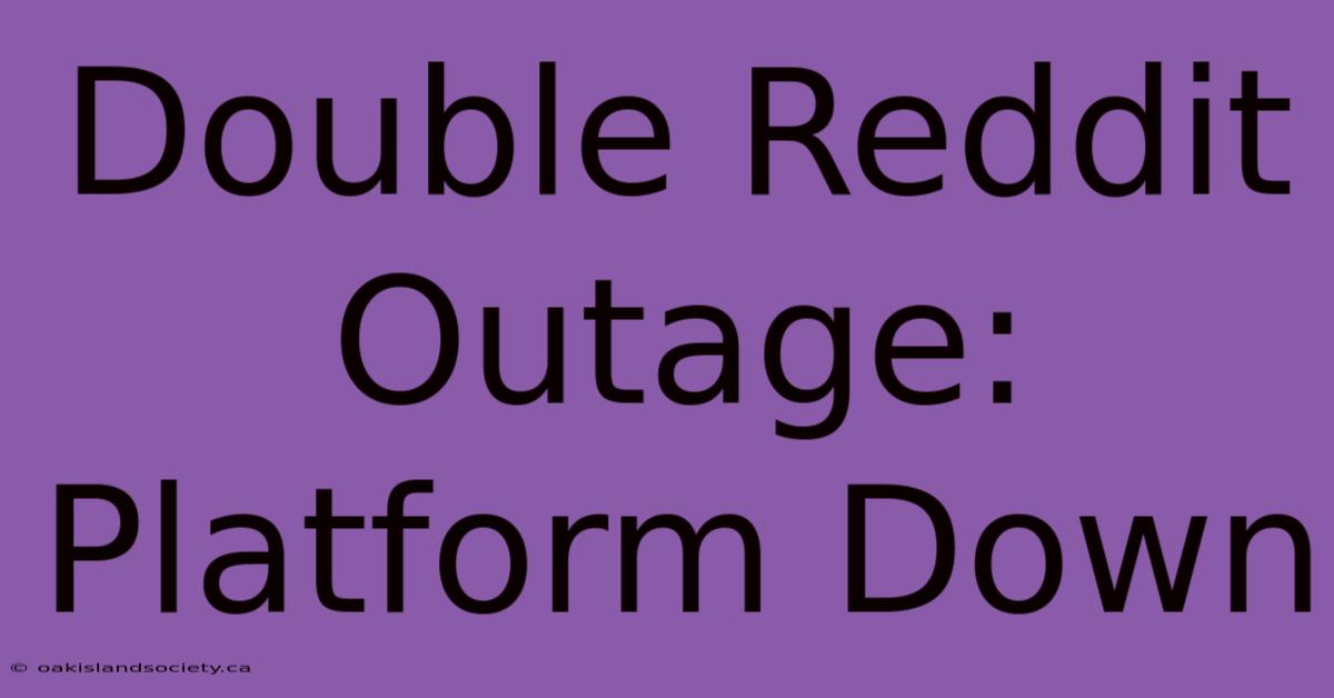 Double Reddit Outage: Platform Down