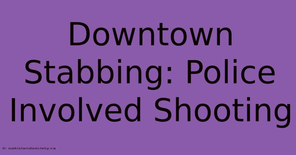 Downtown Stabbing: Police Involved Shooting